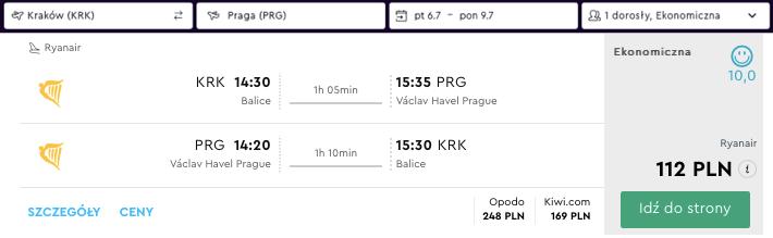 zarezerwuj lot do pragi