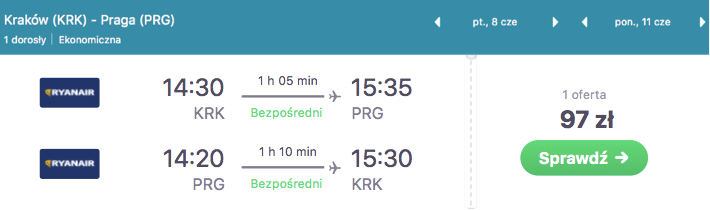 zarezerwuj lot do pragi