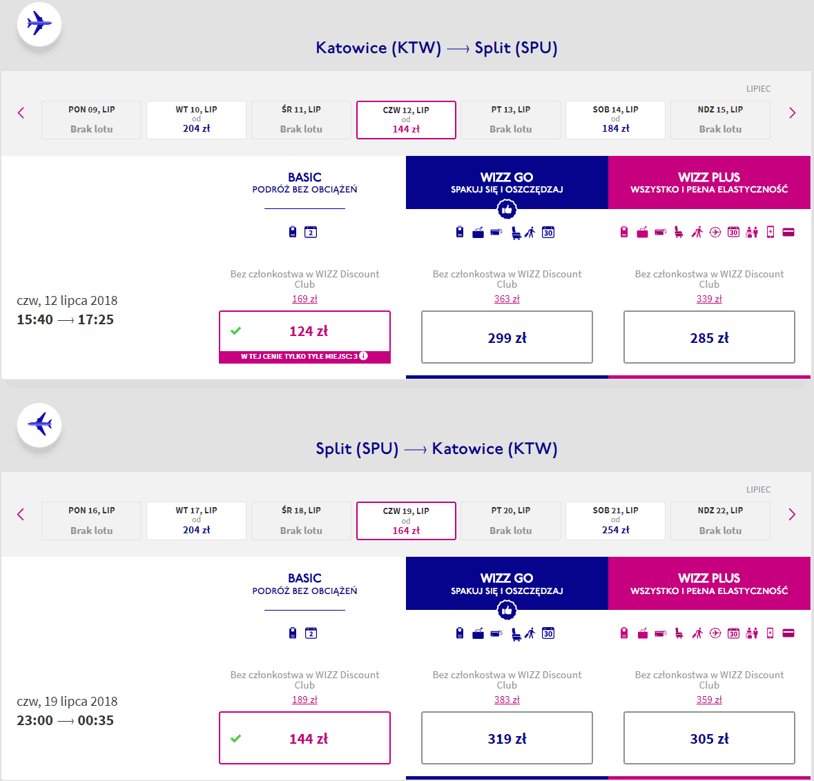 rezerwacja lotów z katowic do splitu