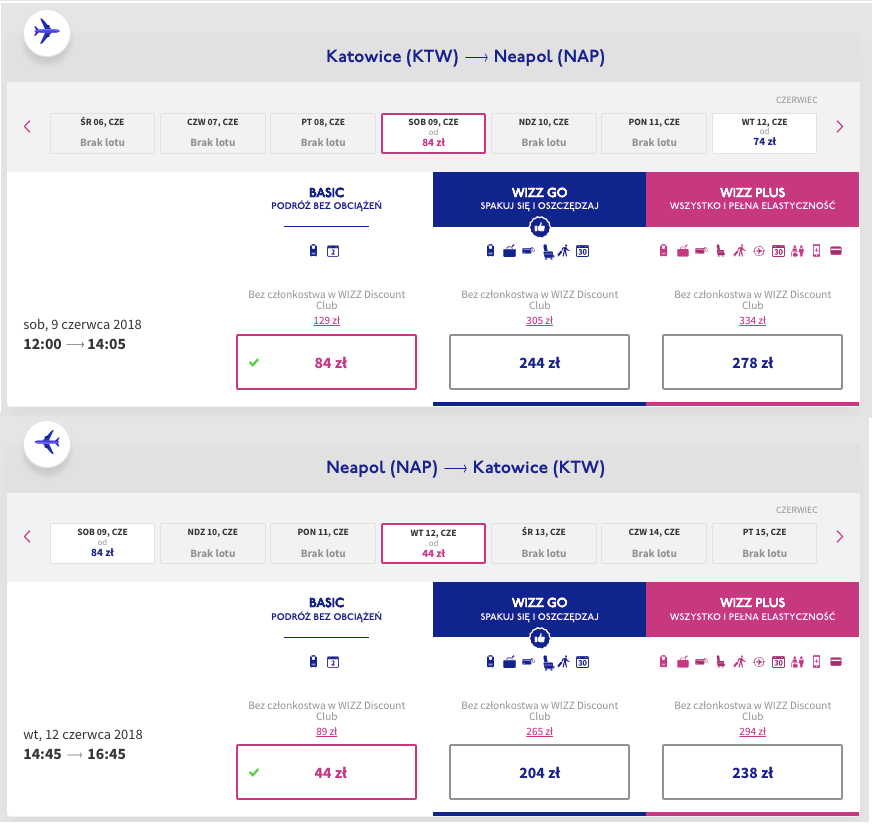 zarezerwuj lot do neapolu