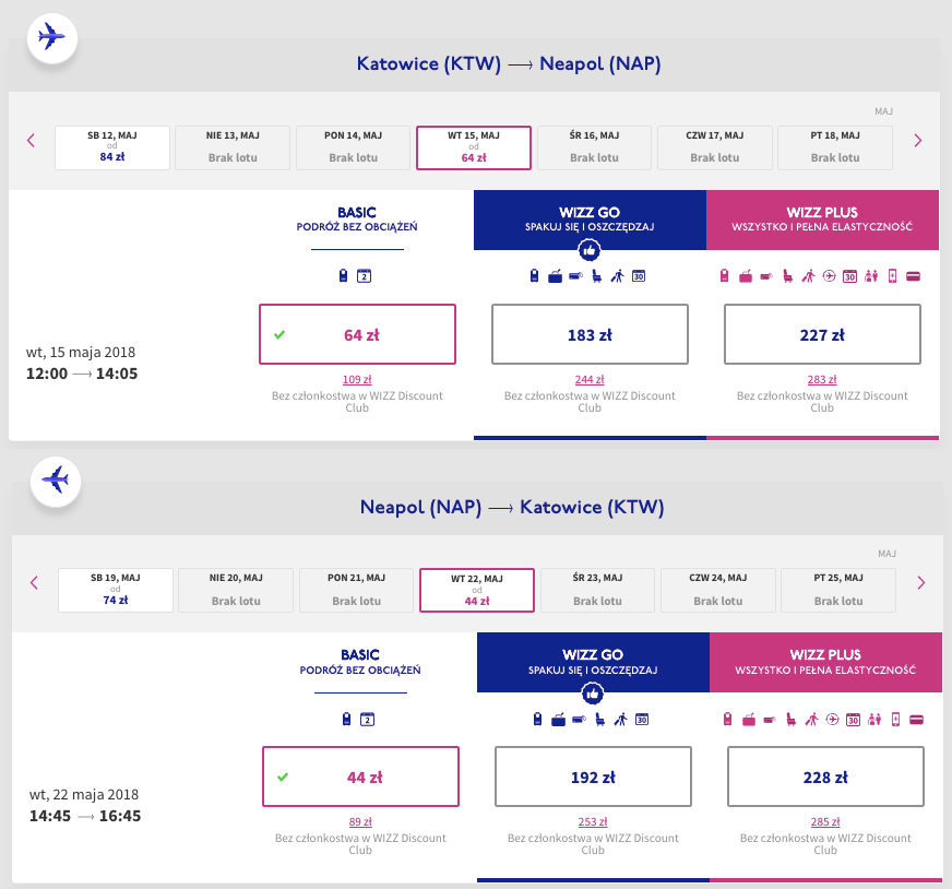 zarezerwuj lot do neapolu