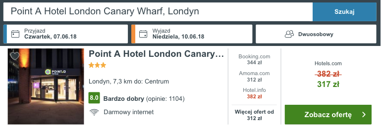 zarezerwuj hotel w londynie