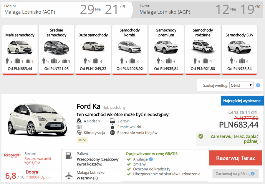 auto w andaluzji