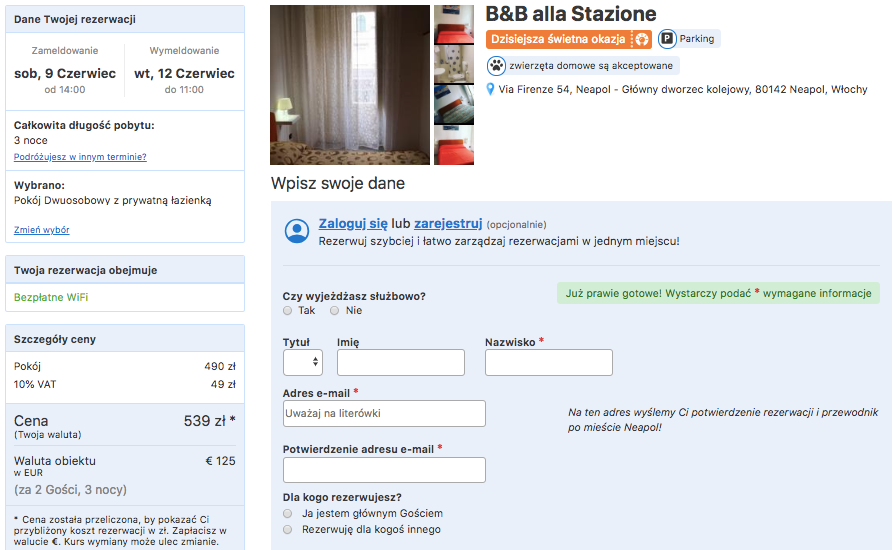 zarezerwuj hotel w neapolu