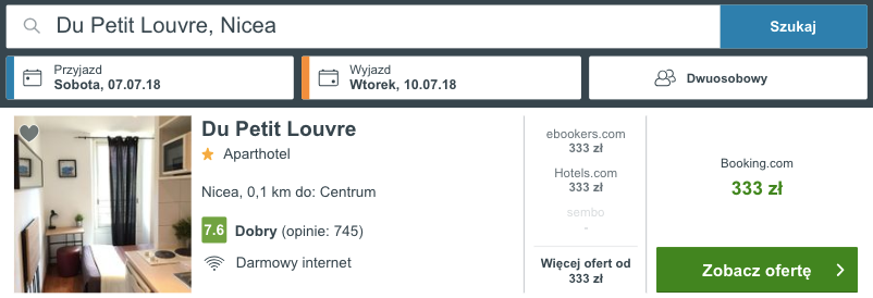 zarezerwuj hotel w nicei