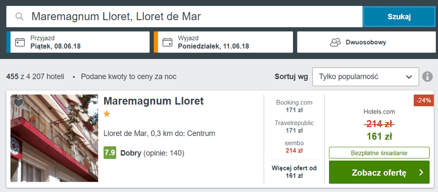 spanie w hiszpanii