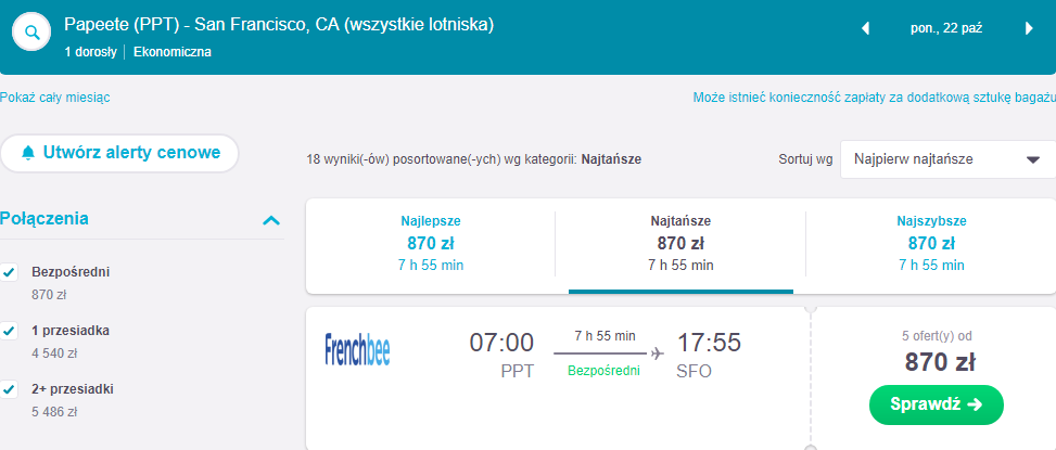 Rezerwacja przelotów do San Francisco