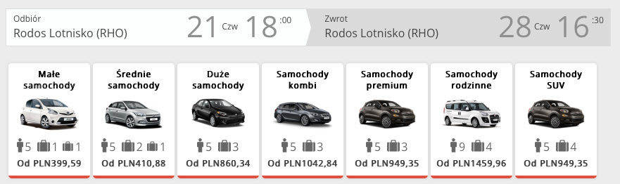 auto rodos wynajem