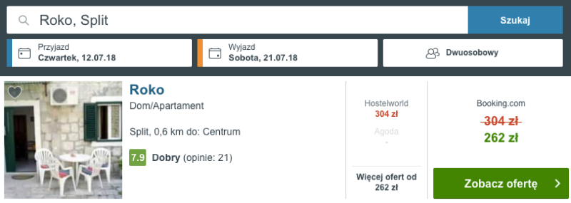 noclegi w splicie