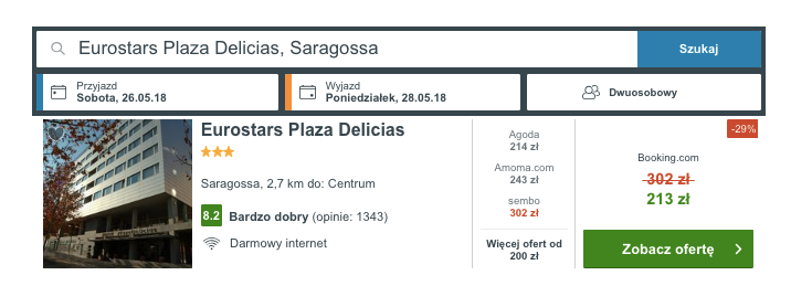 zarezerwuj hotel w saragossie