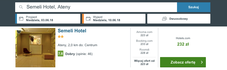 zarezerwuj hotel w atenach