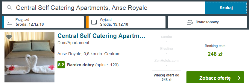 seszele noclegi