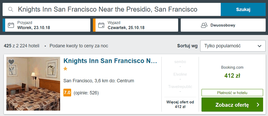 noclegi w San Francisco