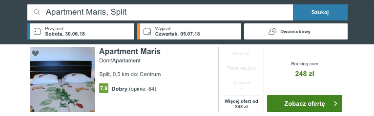 zarezerwuj nocleg w splicie