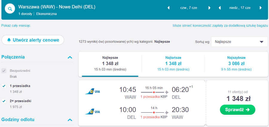 delhi tanie loty