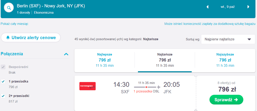 nowy jork tanie bilety