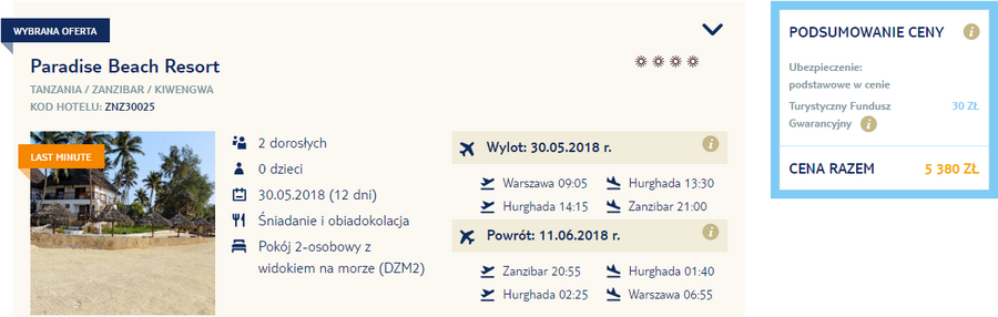 rezerwacja wczasów