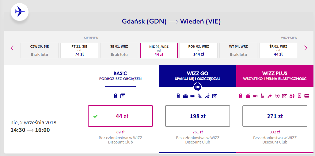 wiedeń loty