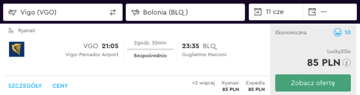 zaezerwuj lot do vigo