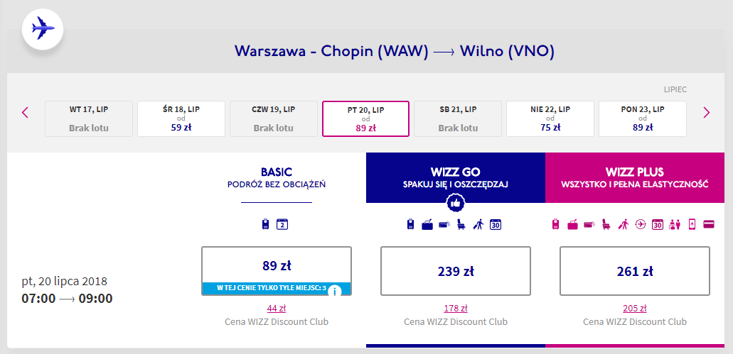 wilno loty