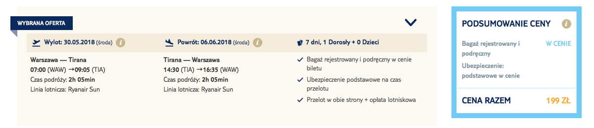 tirana z warszawy