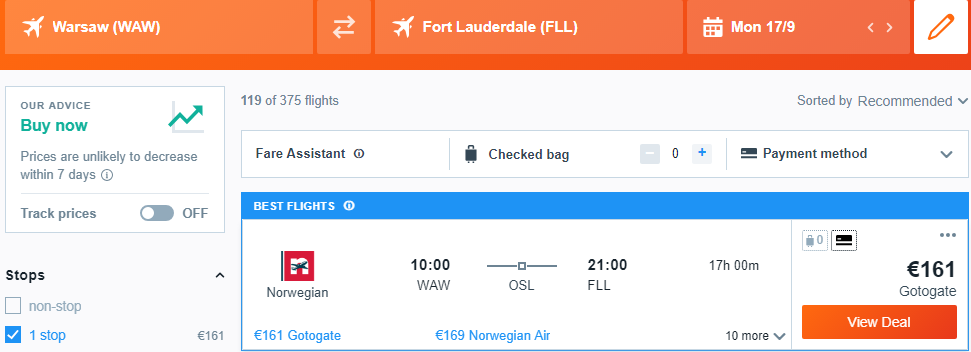 Rezerwacja przelotów na Florydę