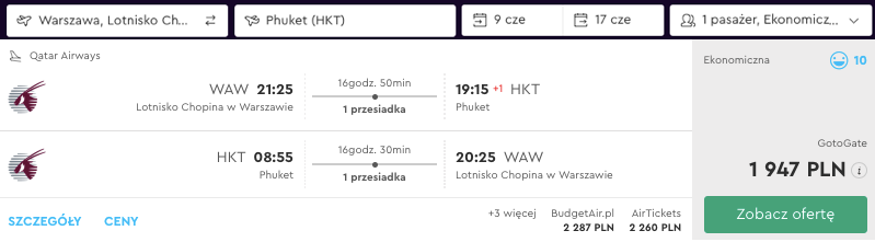 zarezerwuj lot do pattaya