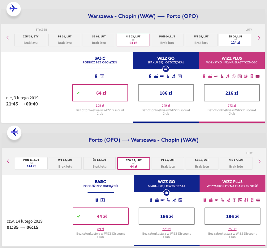 zarezerwuj lot do porto
