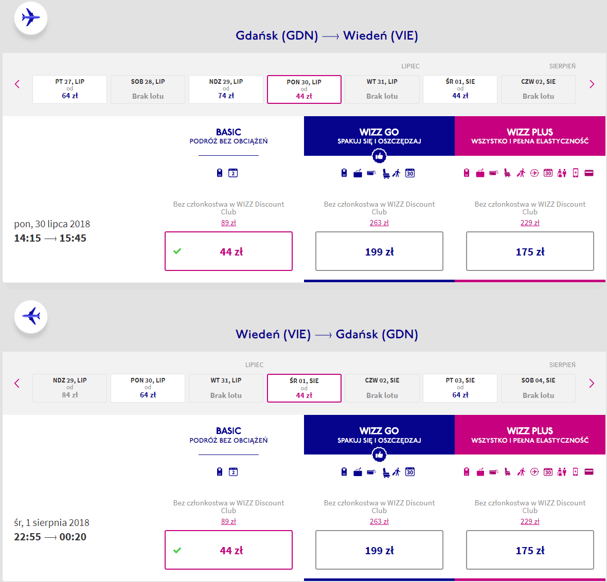 rezerwacja lotów z gdańska do wiednia