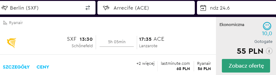 rezerwacja lotów z berlina na lanzarote