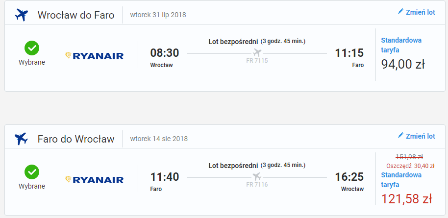 rezerwacja lotów z wrocławia do faro