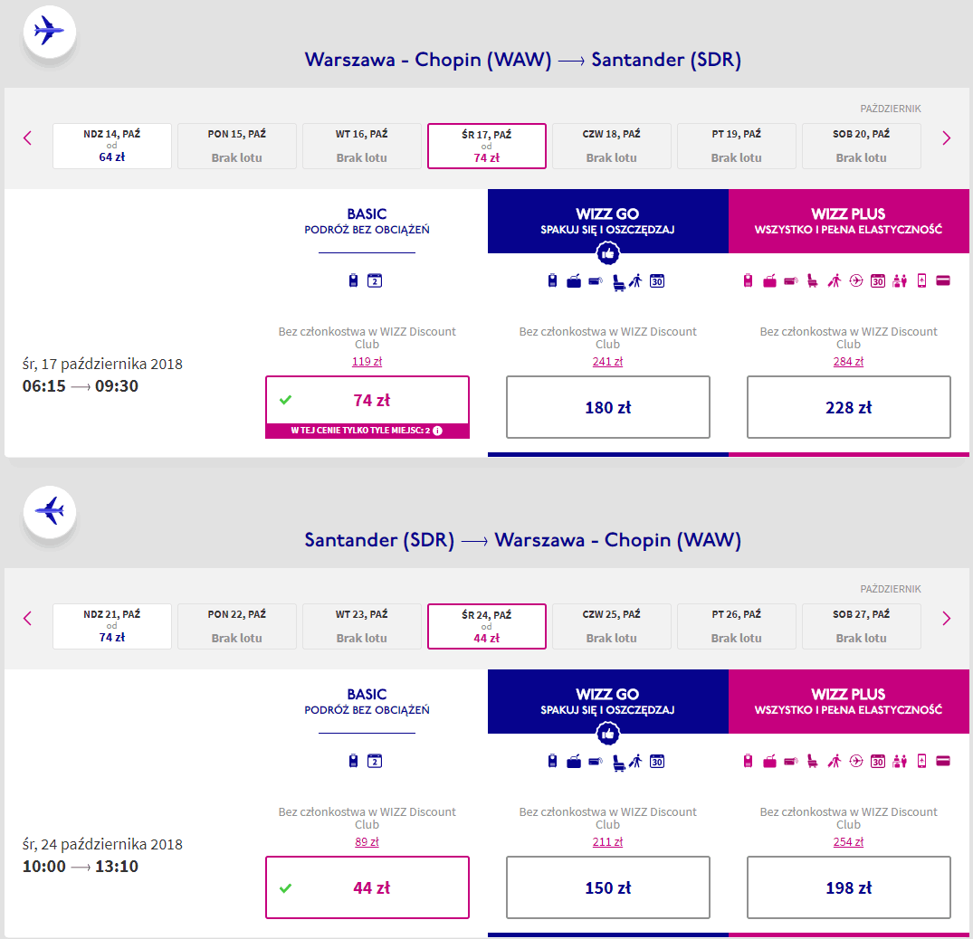 rezerwacja lotów z warszawy do santander