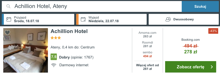 zarezerwuj hotel w atenach