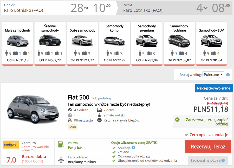 auto w portugalii