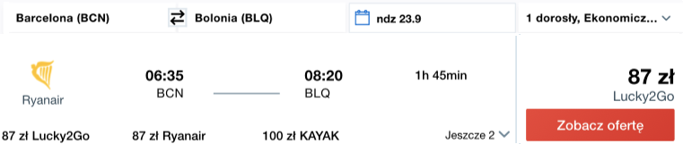 zarezerwuj lot do bolonii