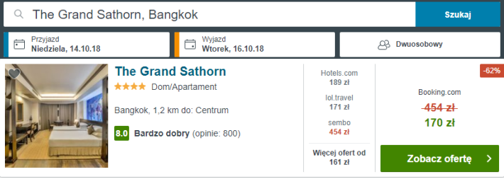 Rezerwacja obiektu w Bangkoku