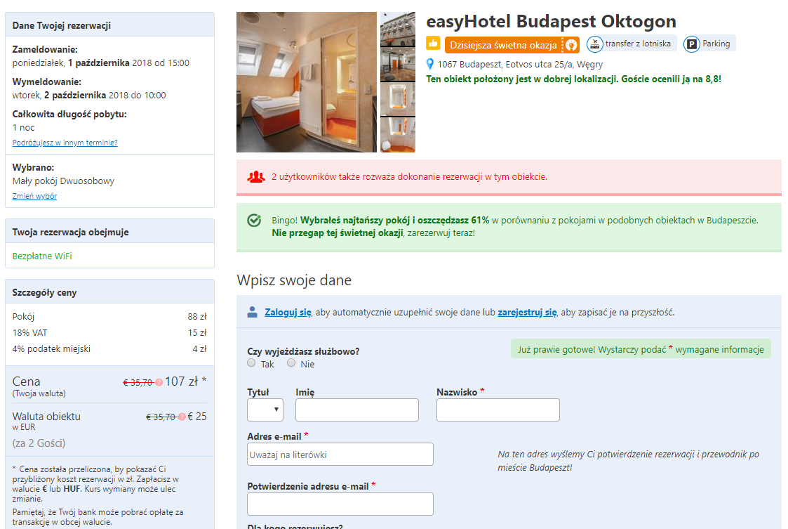 budapeszt hotel