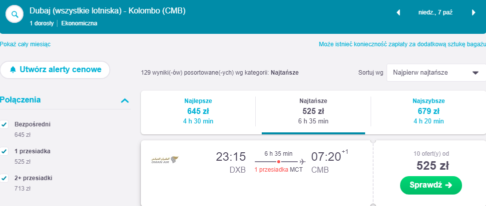 Rezerwacja przelotów na Sri Lankę