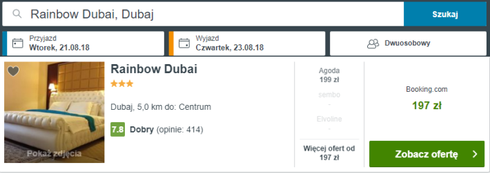 Rezerwacja obiektu w Dubaju