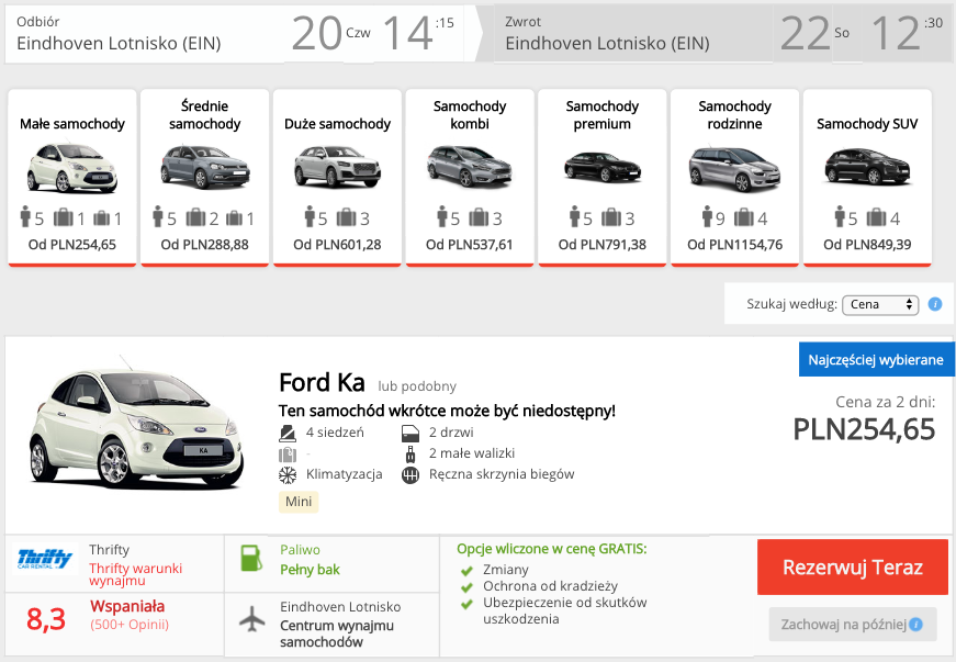 zarezerwuj auto w eindhoven