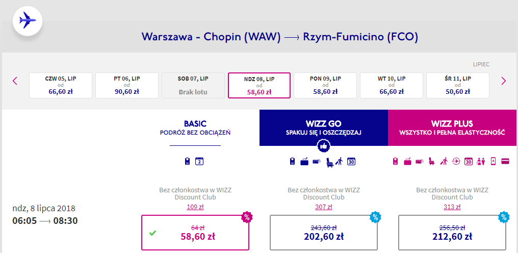 rzym loty
