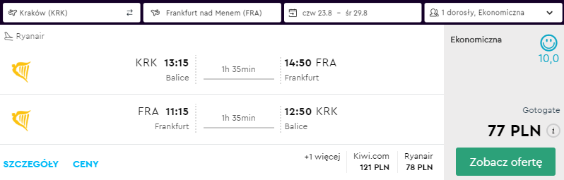 frankfurt loty