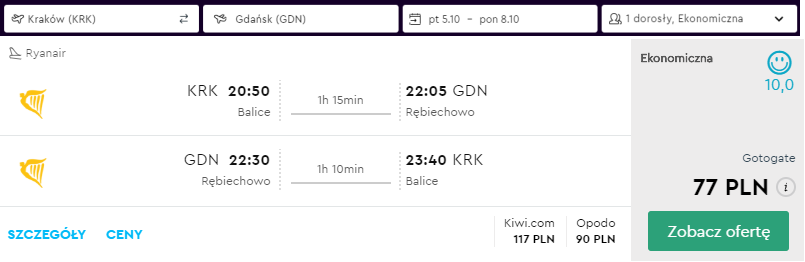 loty do gdańska