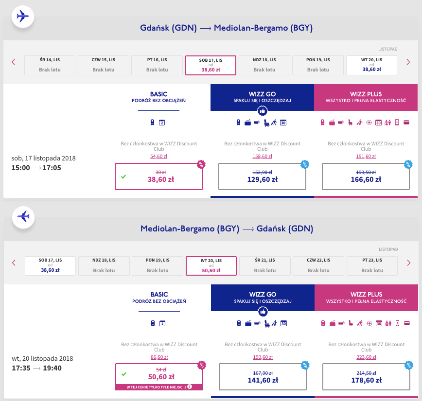 zarezerwuj loty do bergamo