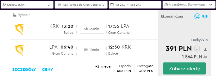 gran canaria loty