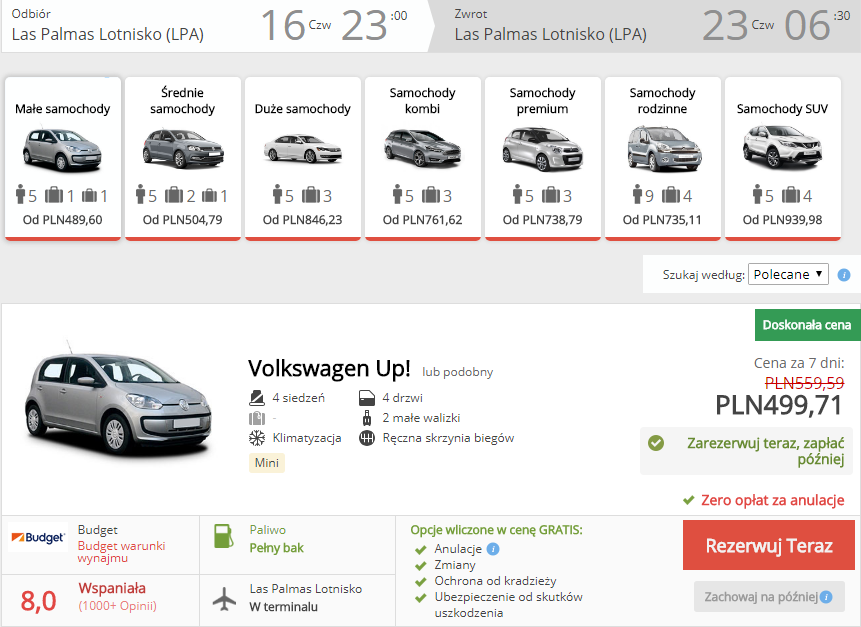 Rezerwacja auta na Ibizie