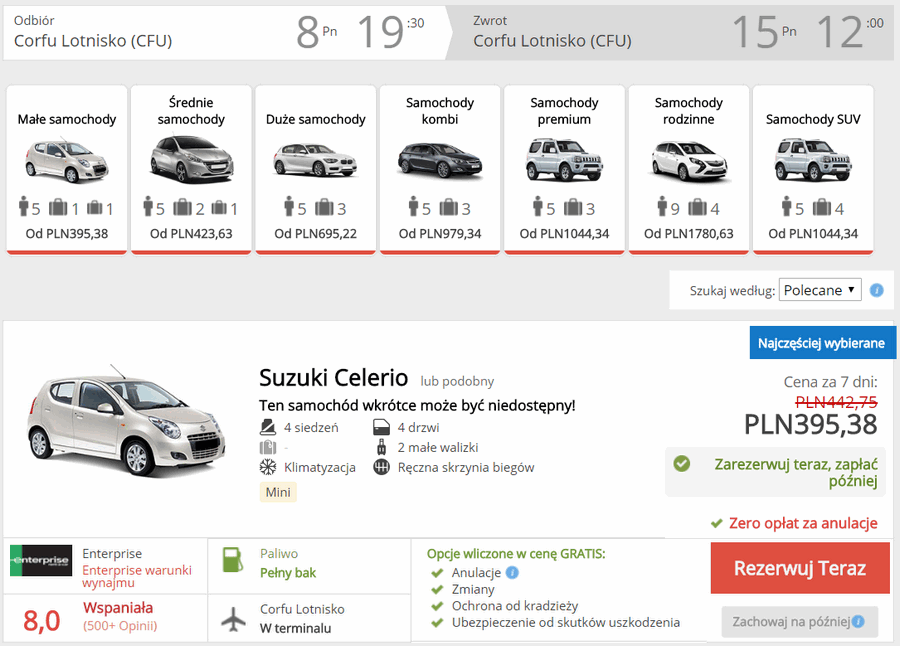 auto na korfu