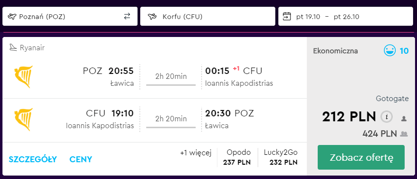 na korfu z poznania