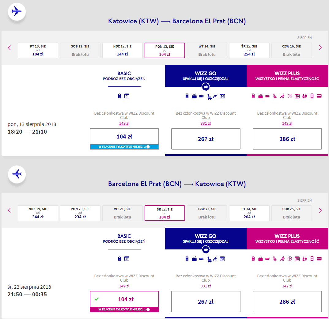 rezerwacja lotów z katowic do barcelony