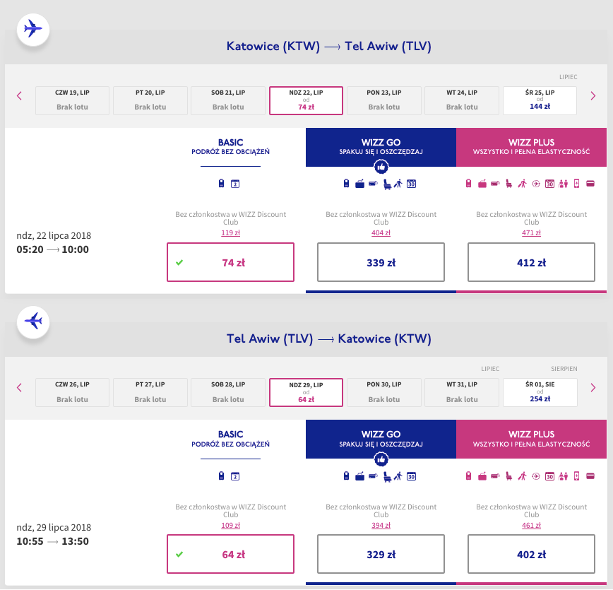 zarezerwuj lot do tel awiwu